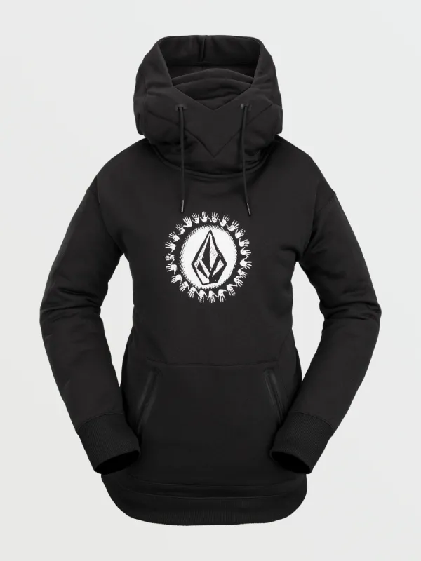 Womens Spring Shred Hoody - Black (2022) sold by Volcom