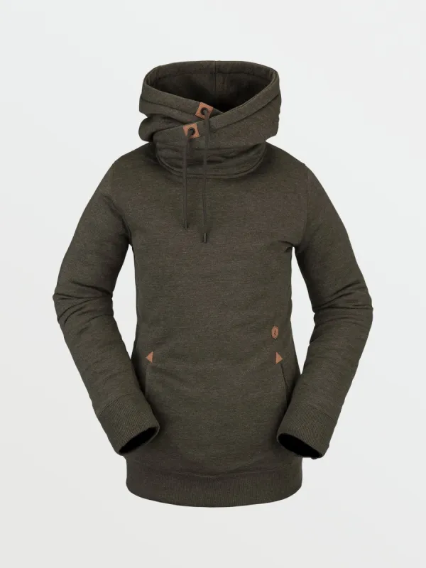 Womens Tower Pullover Fleece - Black Green (2022) sold by Volcom