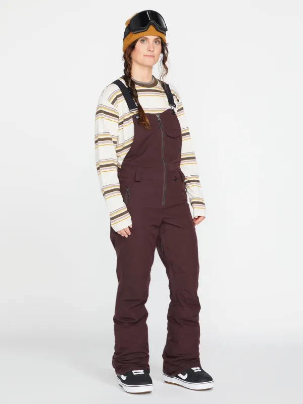 Womens Swift Bib Overall - Black Plum (2022) sold by Volcom