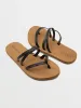 Girls Easy Breezy Big Youth Sandals - Black sold by Volcom
