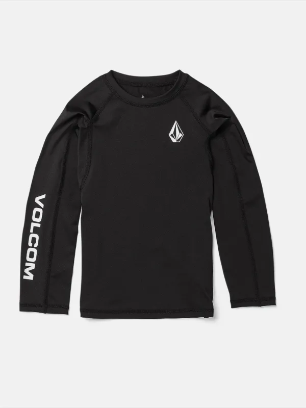 Little Boys Lido Long Sleeve Shirt - Black sold by Volcom