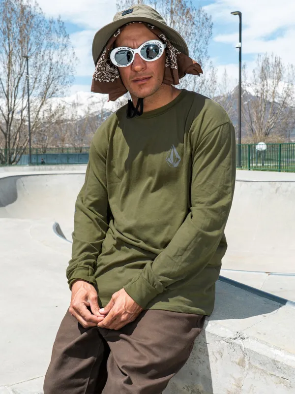 Stone Tech Long Sleeve Tee - Military sold by Volcom