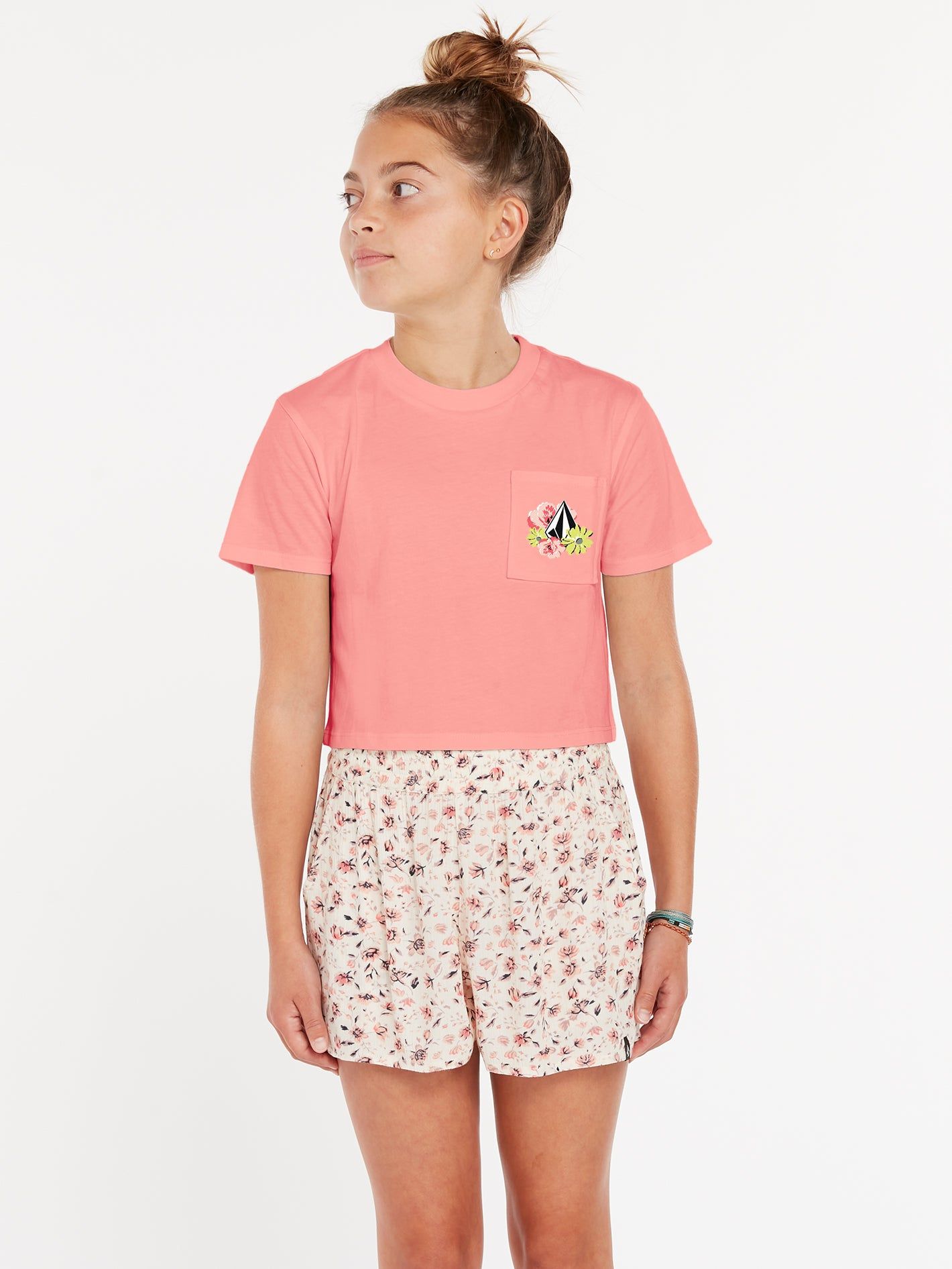 Girls Pocket Dial Tee - Coral Haze sold by Volcom product image thumbnail 3