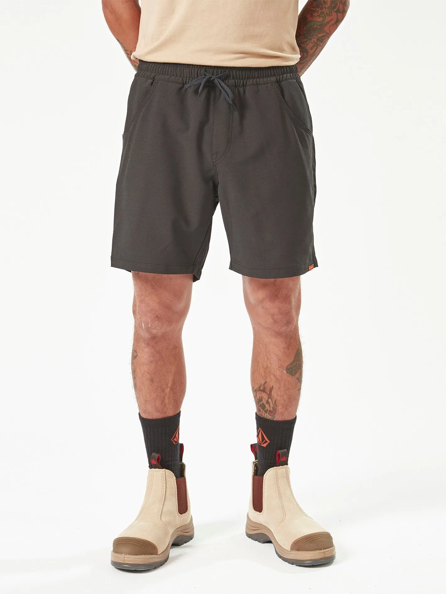 Volcom Workwear Slab Elastic Waist Hybrid Shorts - Black sold by Volcom product image thumbnail 3