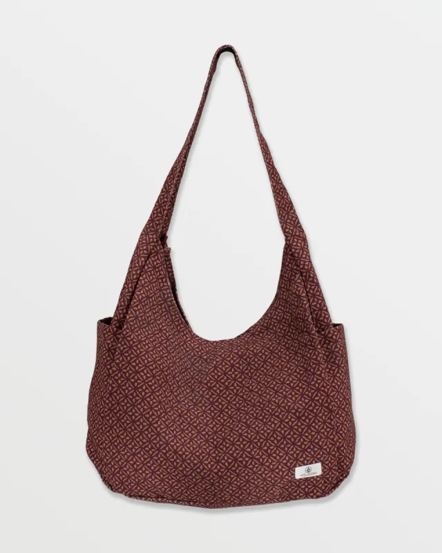 Schoolyard Canvas Hobo Tote - Espresso made by Volcom