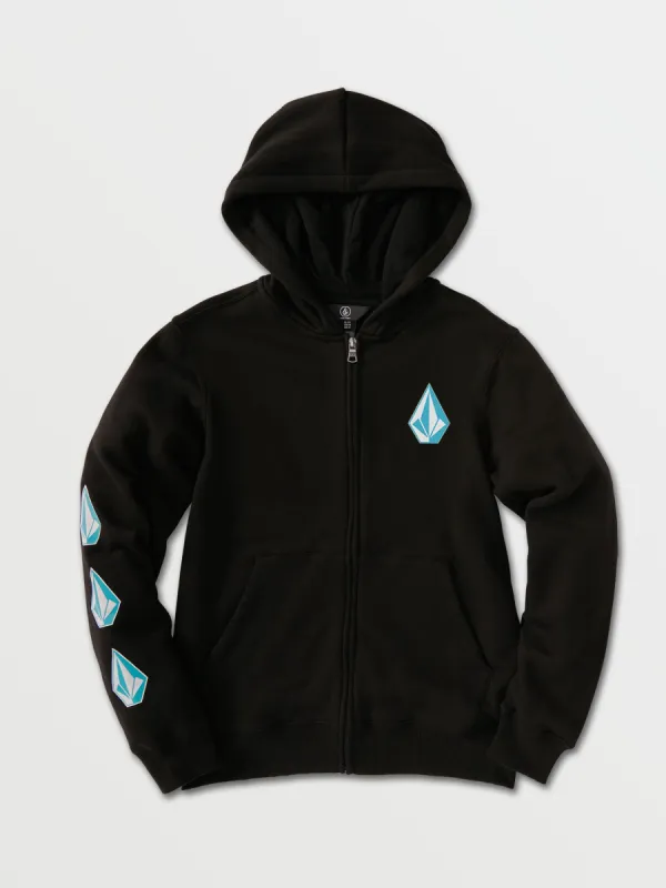 Big Boys Iconic Stone Zip Hoodie - Black sold by Volcom
