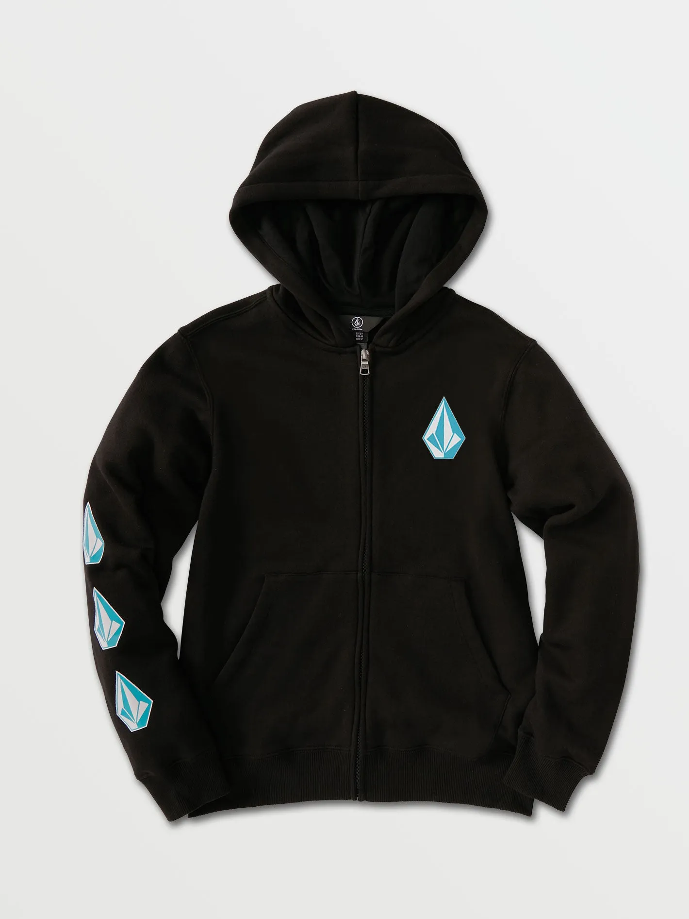 Big Boys Iconic Stone Zip Hoodie - Black sold by Volcom
