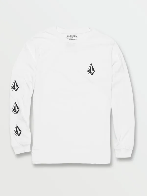 Iconic Stone Long Sleeve Tee - White sold by Volcom