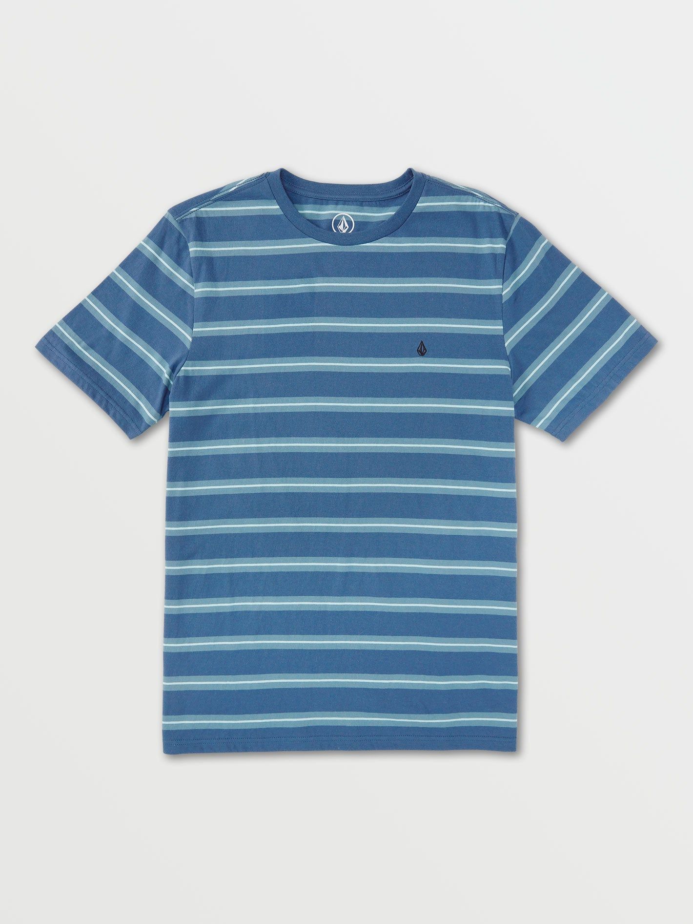 Parables Stripes Crew Tee - Smokey Blue sold by Volcom