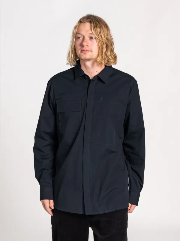 Rucker Long Sleeve Shirt - Navy made by Volcom
