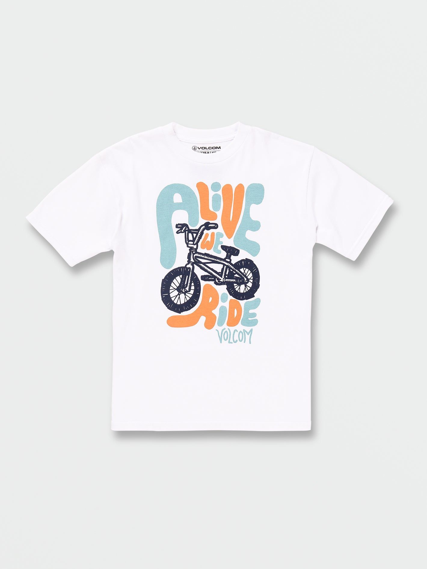Big Boys Alive We Ride Short Sleeve Tee - White sold by Volcom