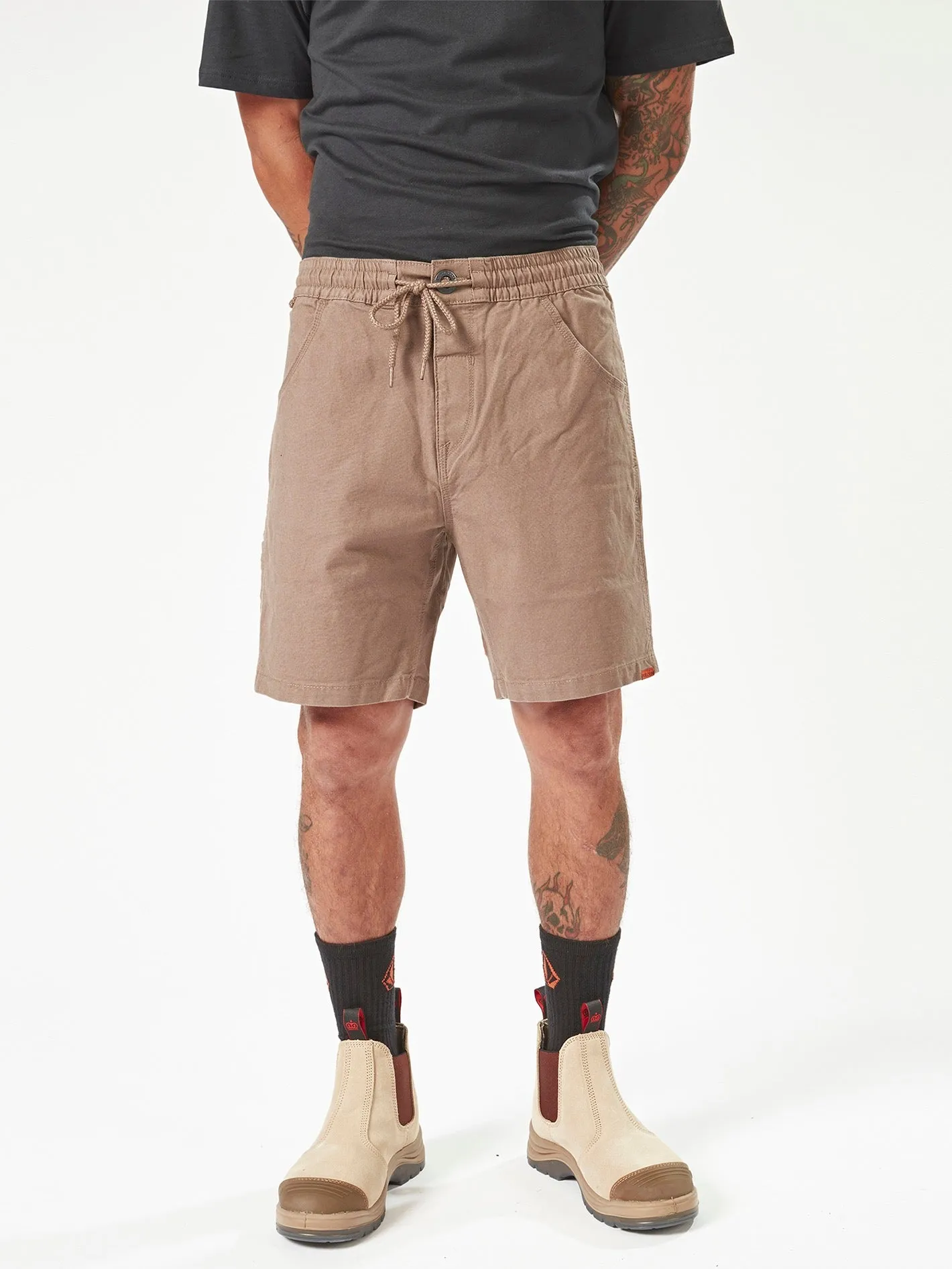 Volcom Workwear Caliper Elastic Waist Shorts - Brindle sold by Volcom product image thumbnail 3