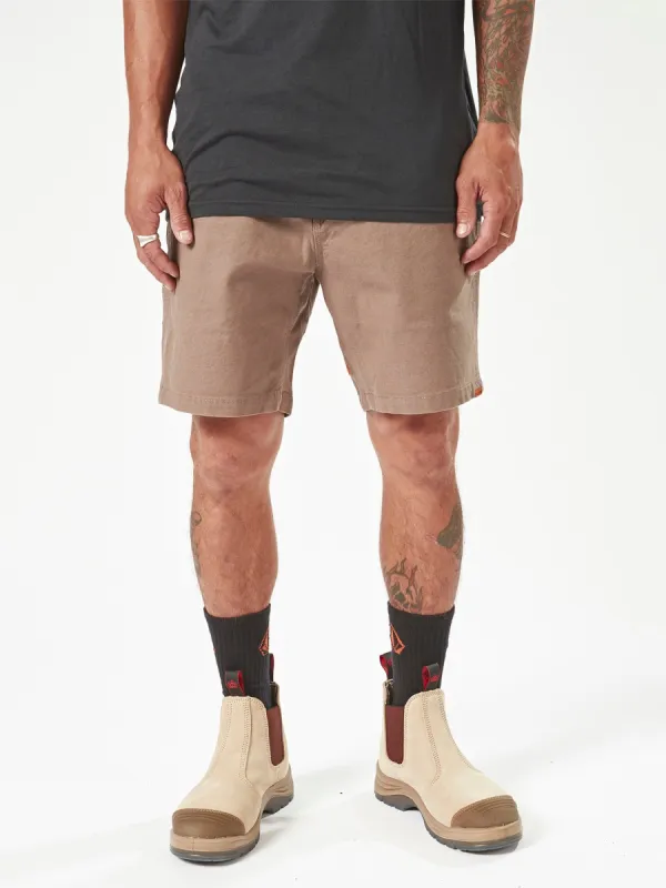 Volcom Workwear Caliper Elastic Waist Shorts - Brindle sold by Volcom