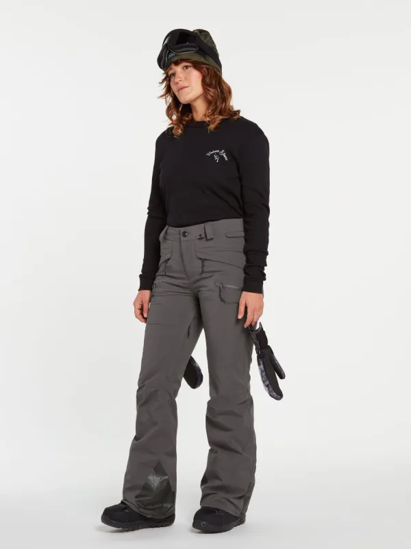 Womens Flor Stretch Gore Pant - Dark Grey (2022) sold by Volcom