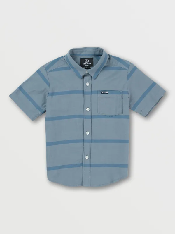 Little Boys Stone Stagger Short Sleeve Shirt - Pewter sold by Volcom