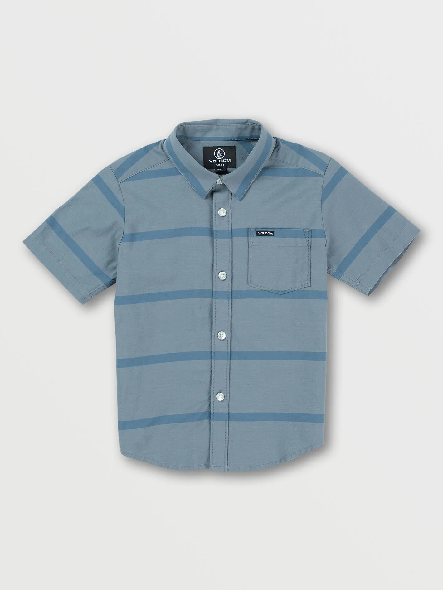 Little Boys Stone Stagger Short Sleeve Shirt - Pewter sold by Volcom