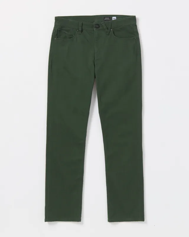 Solver 5 Pocket Slub Pants - Dark Forest sold by Volcom