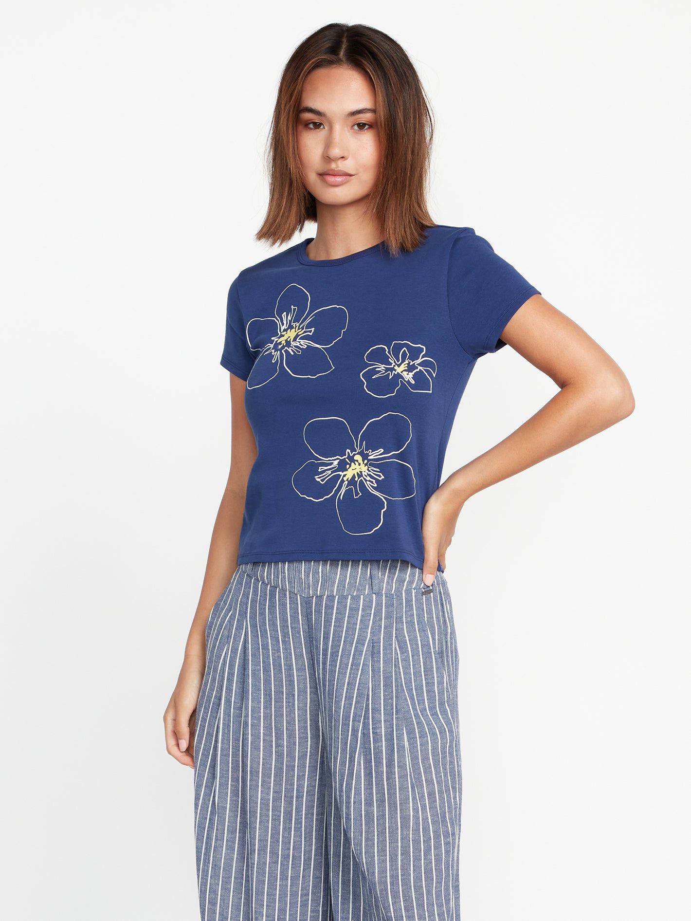 Coco Ho Babydoll Short Sleeve Tee - Navy sold by Volcom product image thumbnail 2