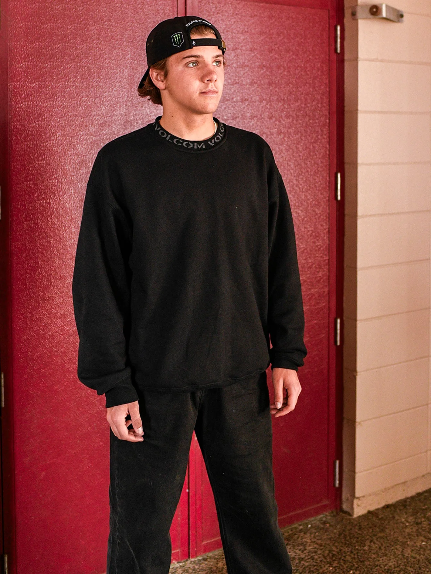 Skate Vital Crew Pullover Sweatshirt - Black sold by Volcom