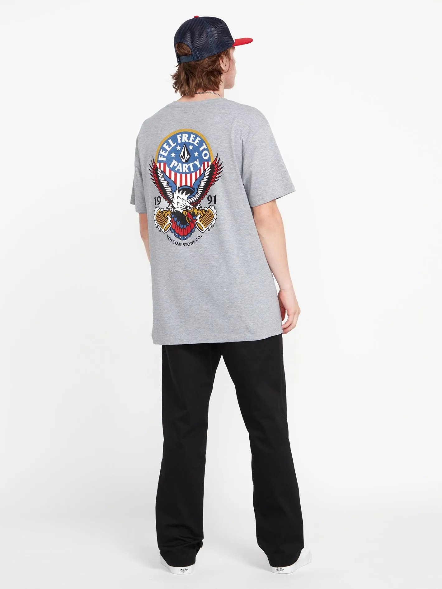 Freedomeagle Short Sleeve Tee - Heather Grey sold by Volcom product image thumbnail 2