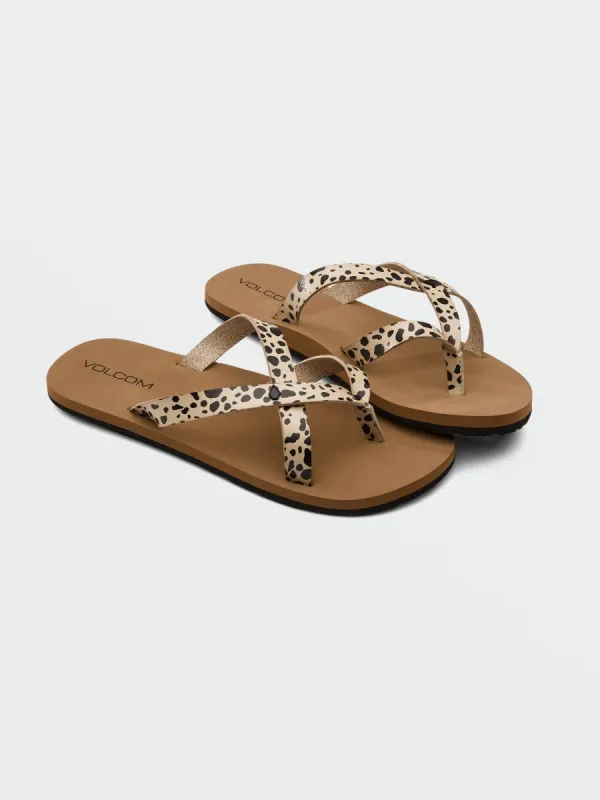 Stone 2 Step Sandals - Leopard sold by Volcom