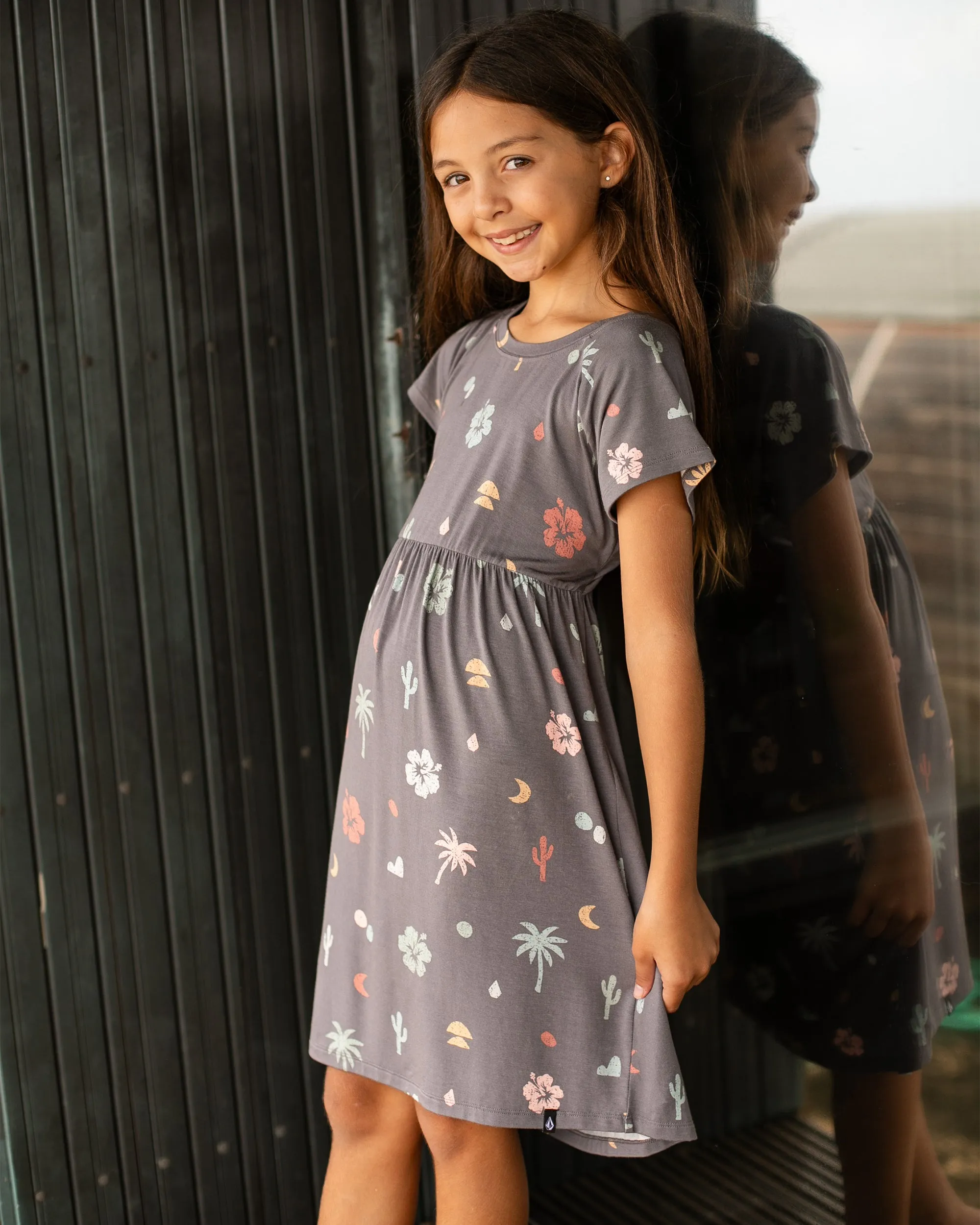 Big Girls Moondazed Dress - Dark Grey sold by Volcom product image thumbnail 2