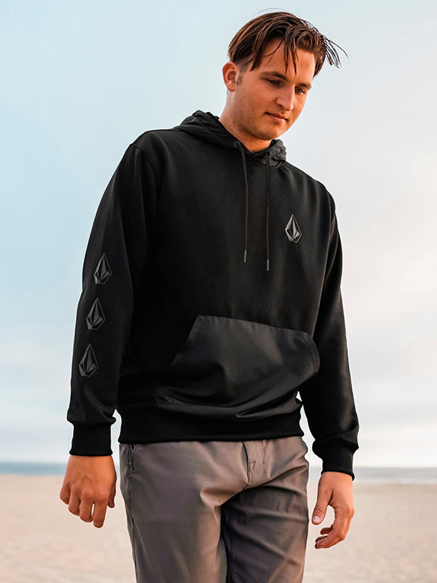 Iconic Tech Pullover Hoodie - Black sold by Volcom