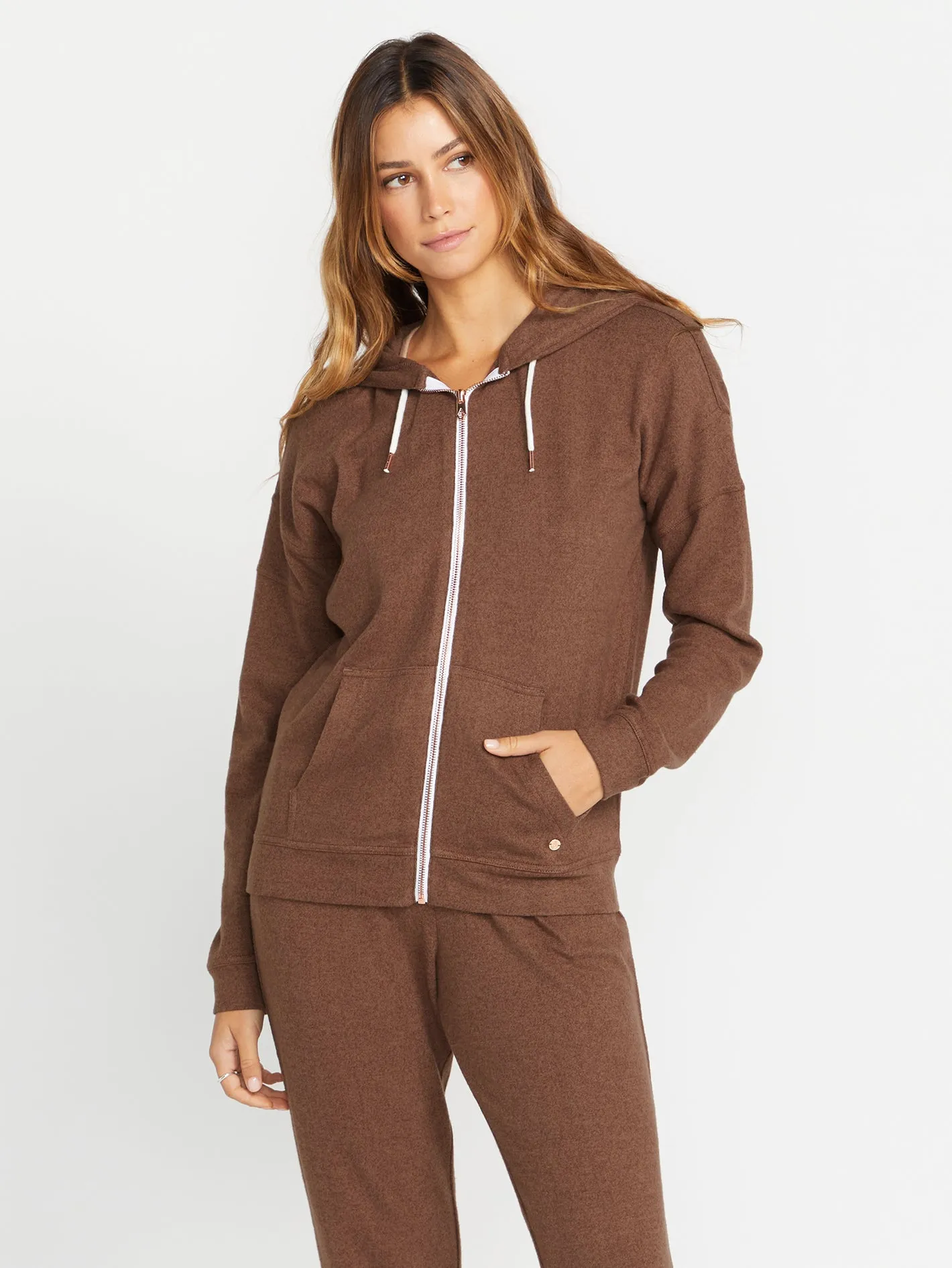 Lived in Lounge Zip Jacket - Chocolate sold by Volcom product image thumbnail 5