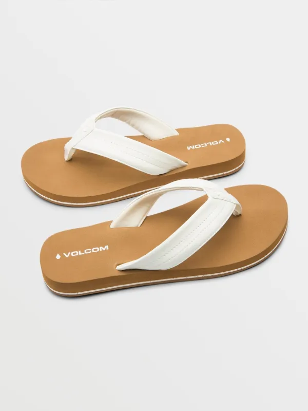 Boyfriends Thong Sandals - White sold by Volcom