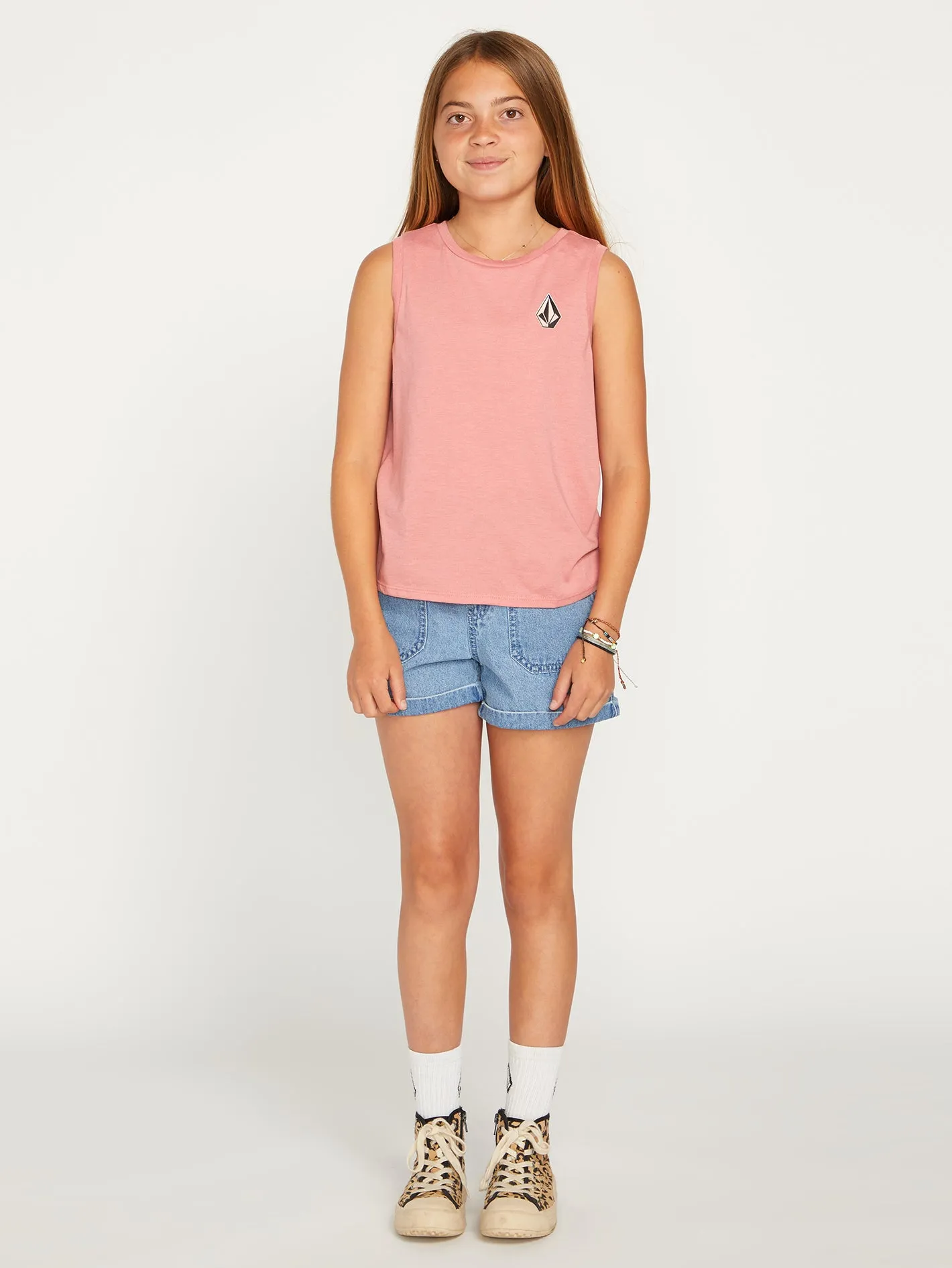 Girls Flexin Muscle Tank - Desert Pink sold by Volcom