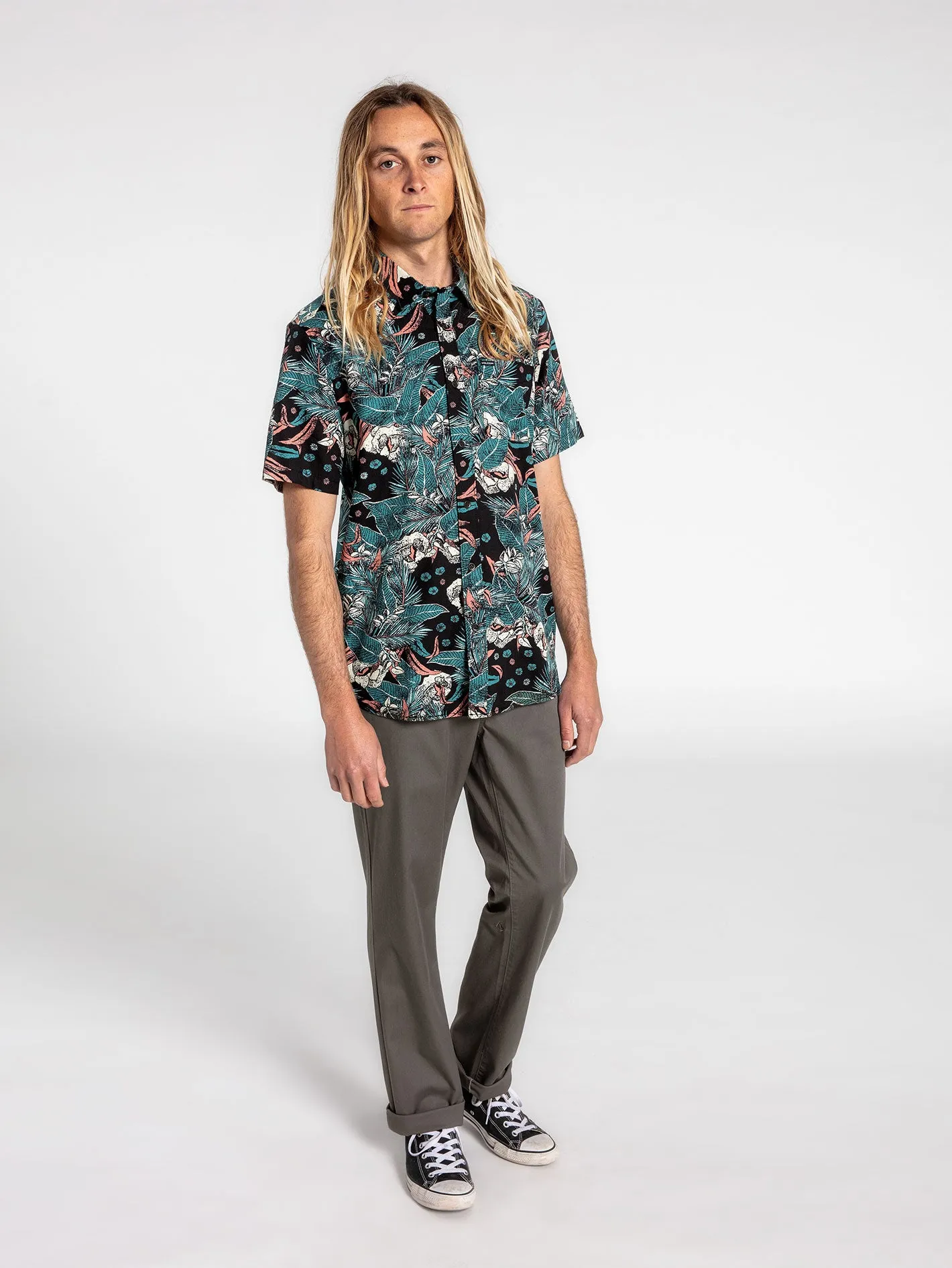 Nada Floral Short Sleeve Shirt - Black sold by Volcom product image thumbnail 2