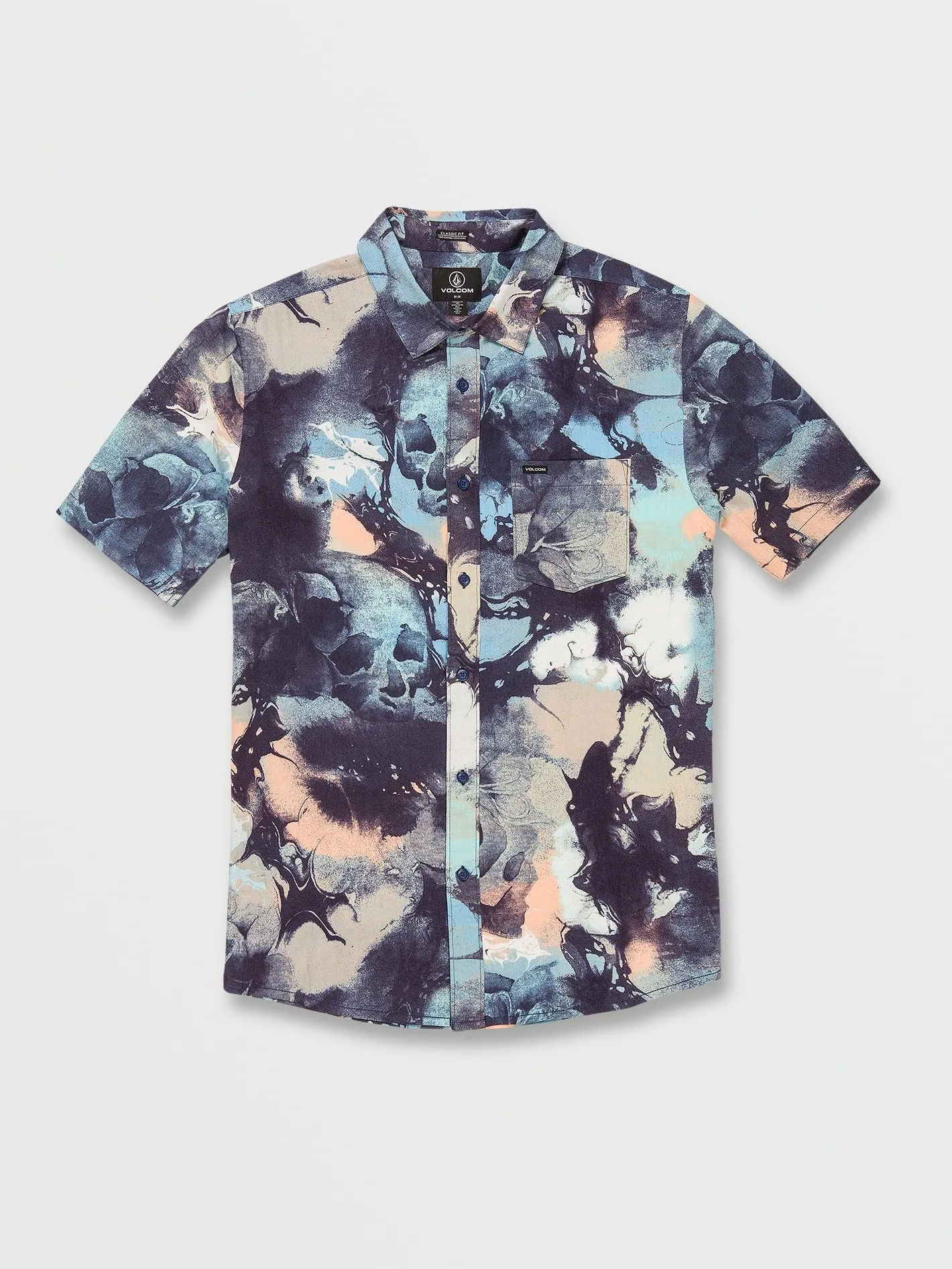 Skulli Print Short Sleeve Shirt - Navy sold by Volcom product image thumbnail 4