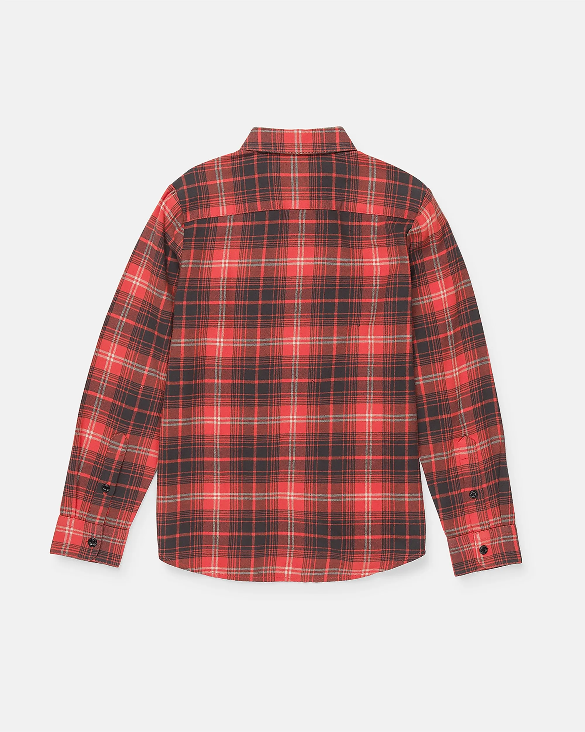 Big Boys Caden Plaid Long Sleeve Shirt - Red sold by Volcom product image thumbnail 2