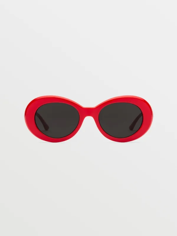 Stoned Sunglasses - Gloss Red/Gray sold by Volcom