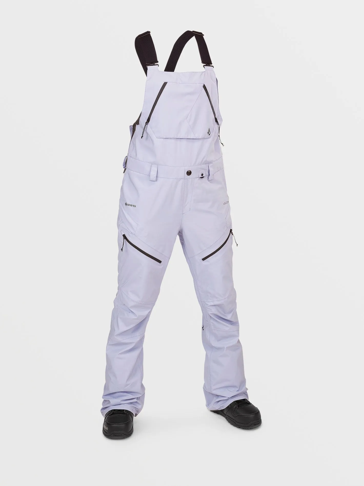 Womens Elm Stretch Gore Bib Overalls - Lilac Ash sold by Volcom