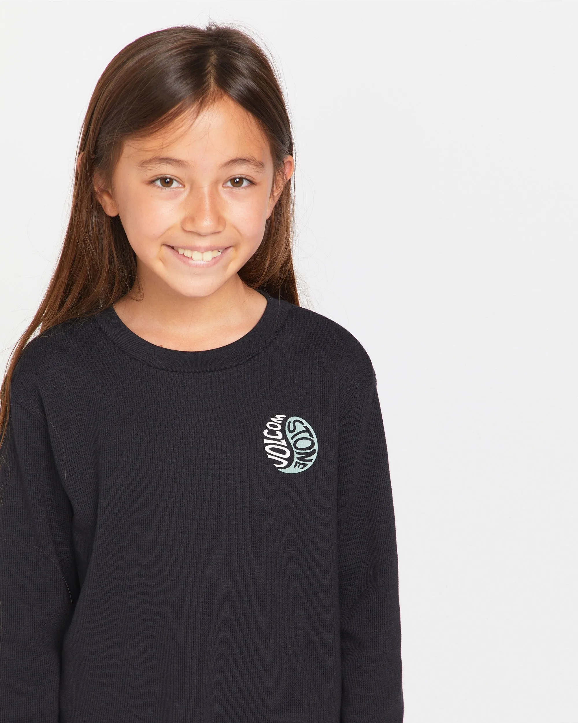 Big Girls Thermality Long Sleeve Shirt - Black sold by Volcom product image thumbnail 3