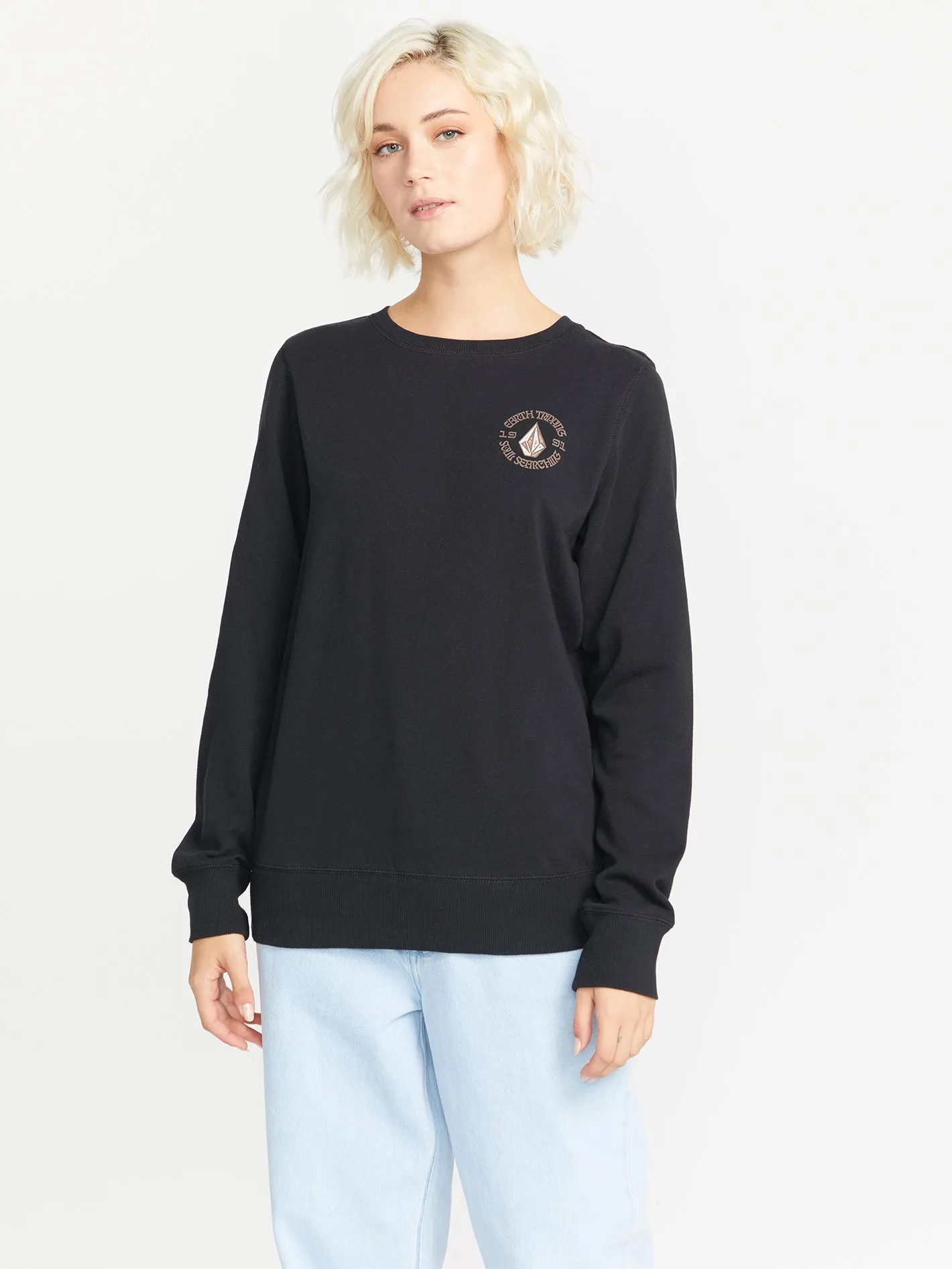 Truly Deal Crew Sweatshirt - Black sold by Volcom product image thumbnail 3