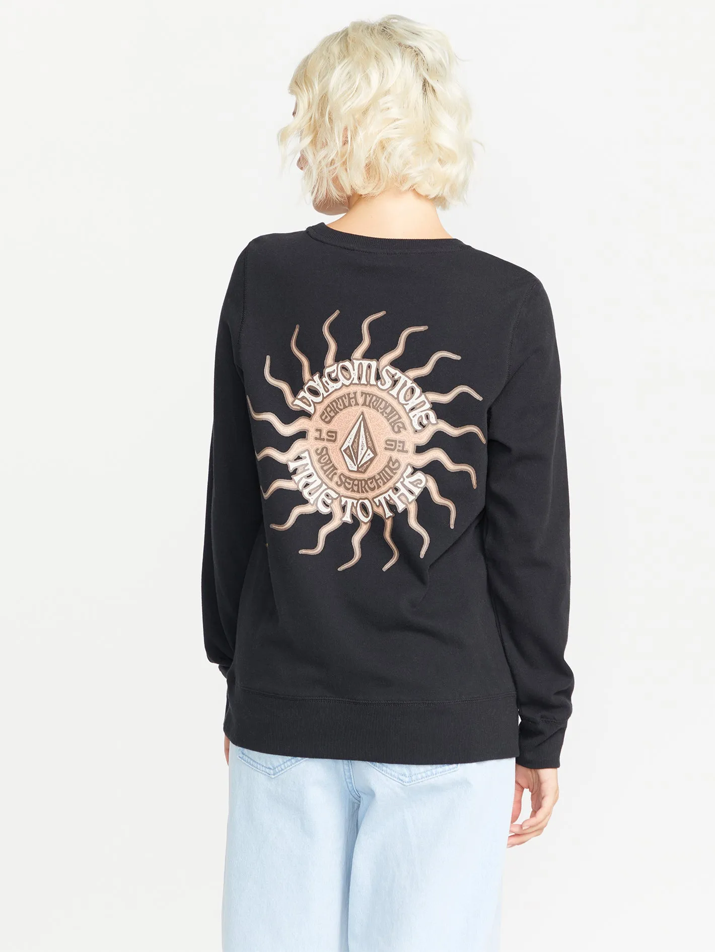 Truly Deal Crew Sweatshirt - Black sold by Volcom product image thumbnail 4