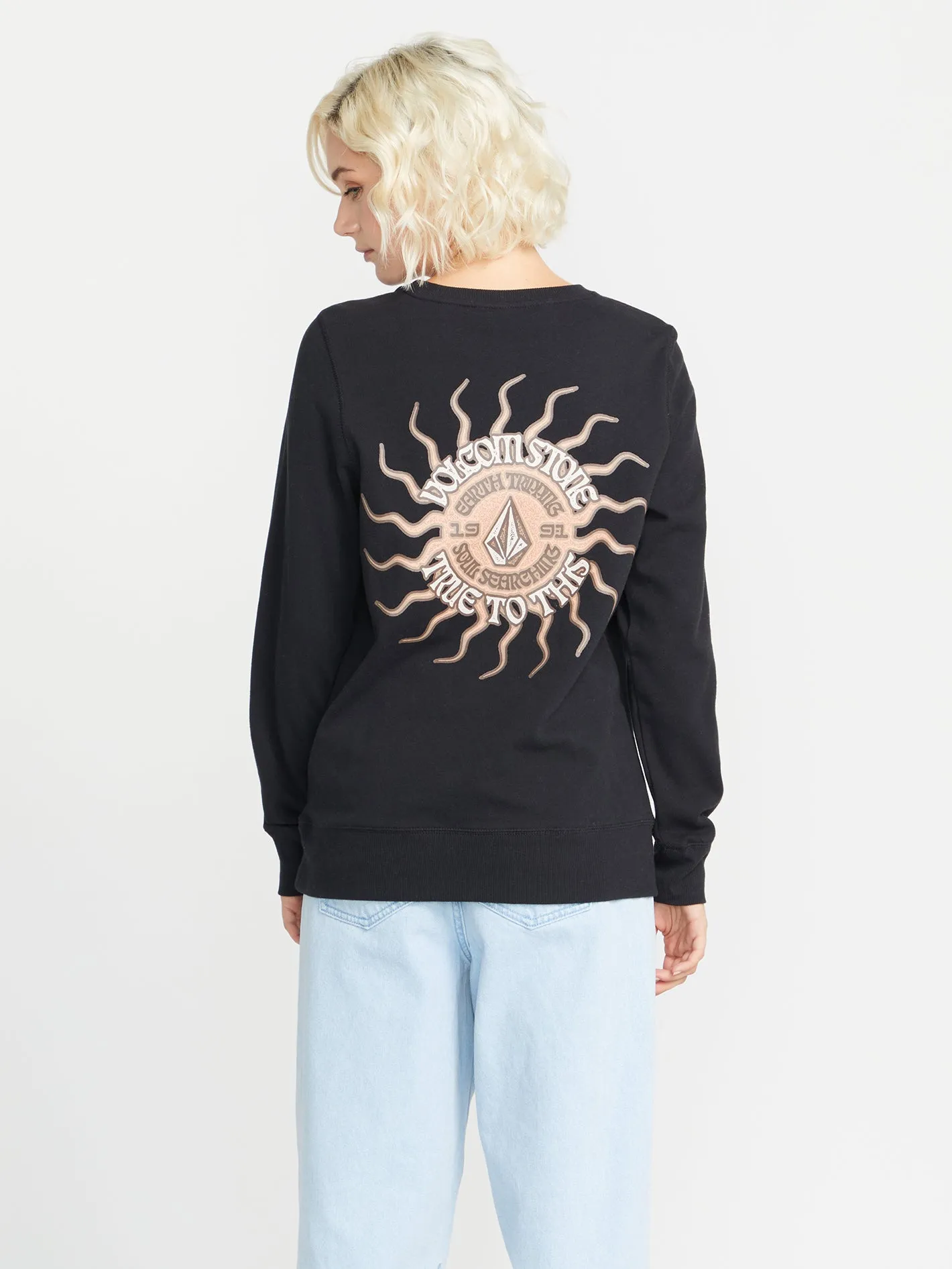 Truly Deal Crew Sweatshirt - Black sold by Volcom product image thumbnail 2