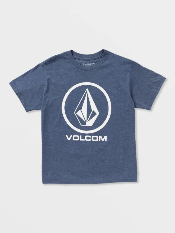 Big Boys Circle Corp Short Sleeve Heather Shirt - Denim sold by Volcom