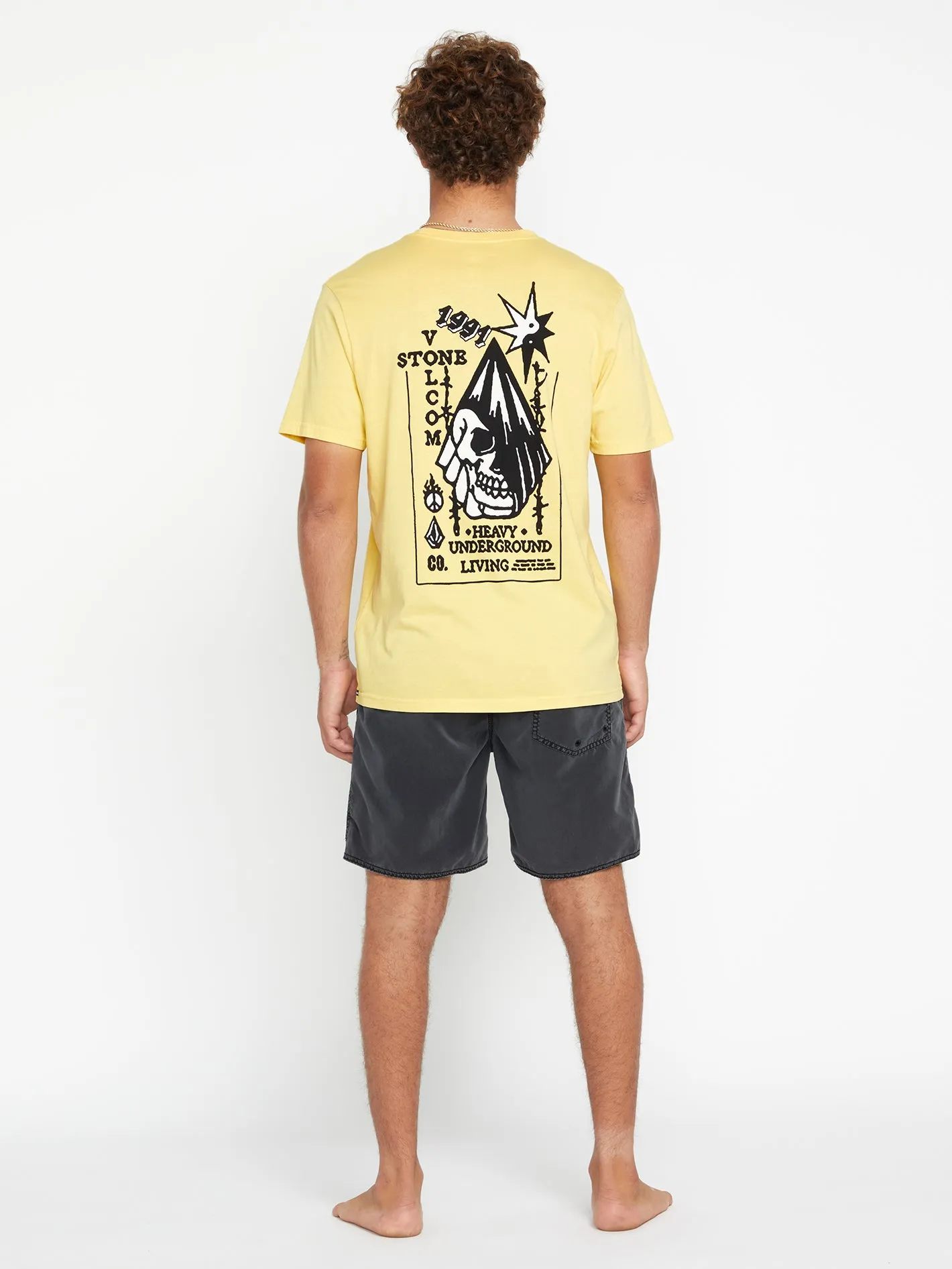 Heavy Living Short Sleeve Tee - Yellow Flash sold by Volcom product image thumbnail 4