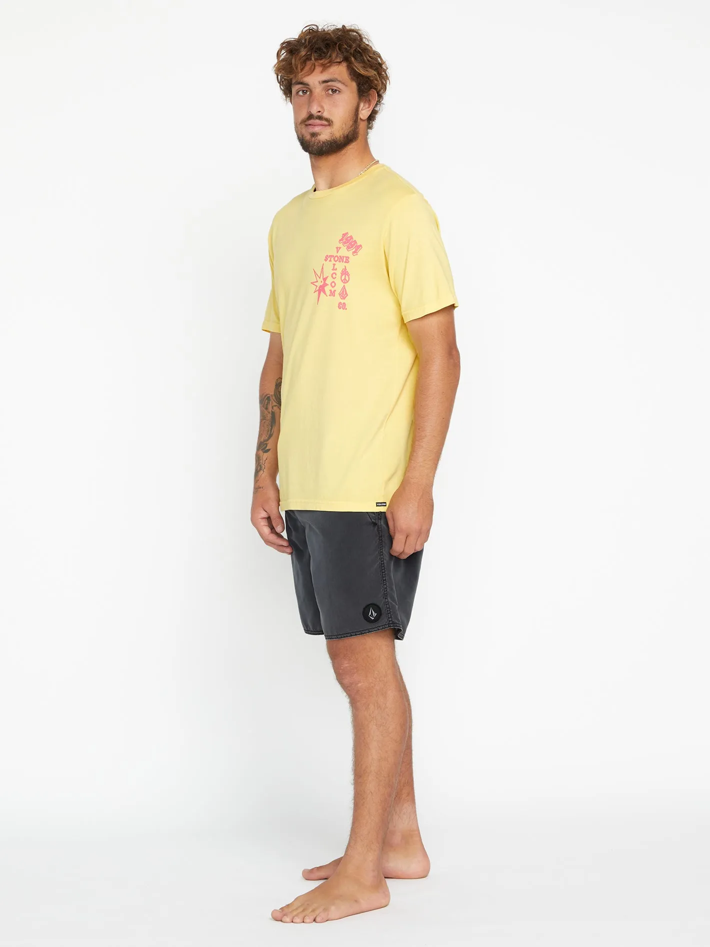 Heavy Living Short Sleeve Tee - Yellow Flash sold by Volcom product image thumbnail 3