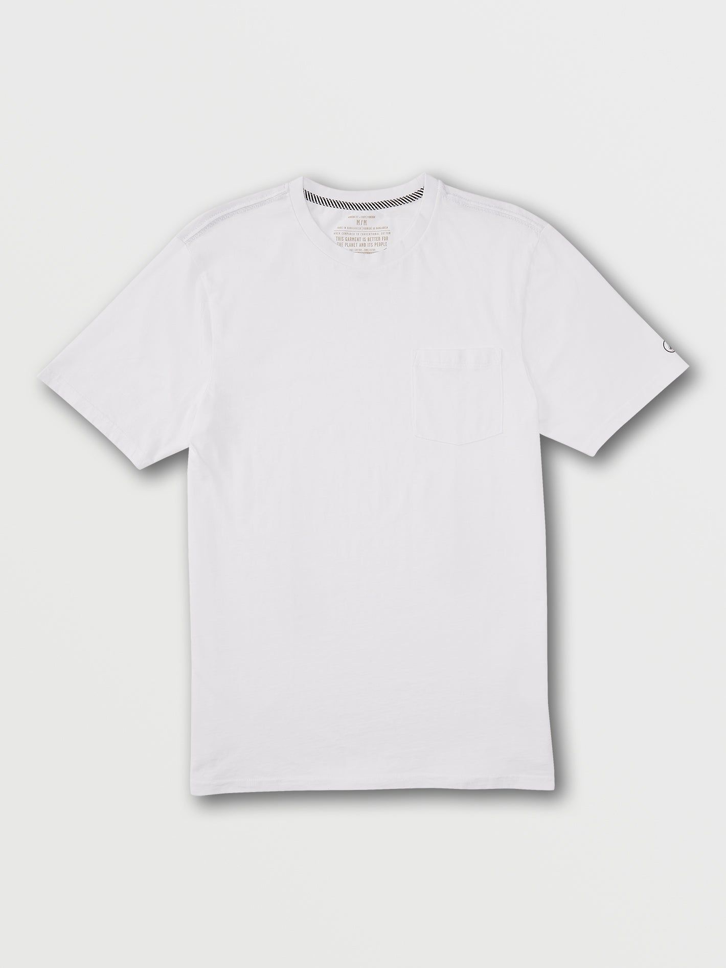 Solid Short Sleeve Pocket Tee - White sold by Volcom product image thumbnail 2
