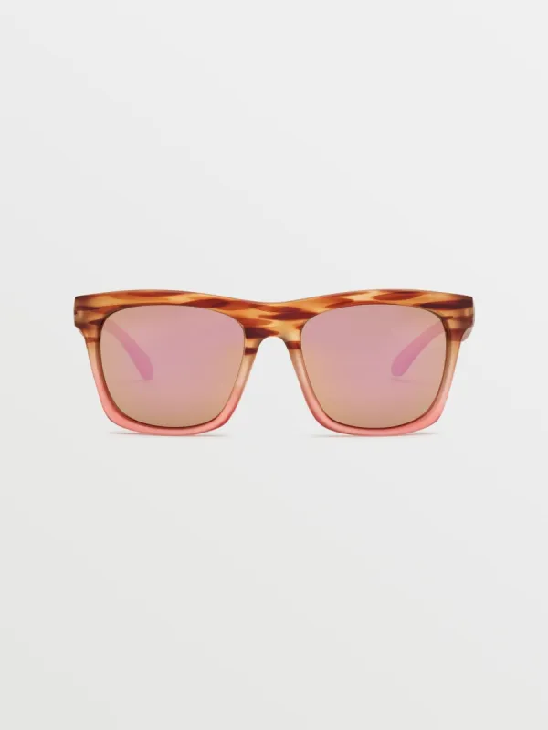 Jewel Sunglasses - Matte Punk Tort/Bronze Champagne Chrome sold by Volcom