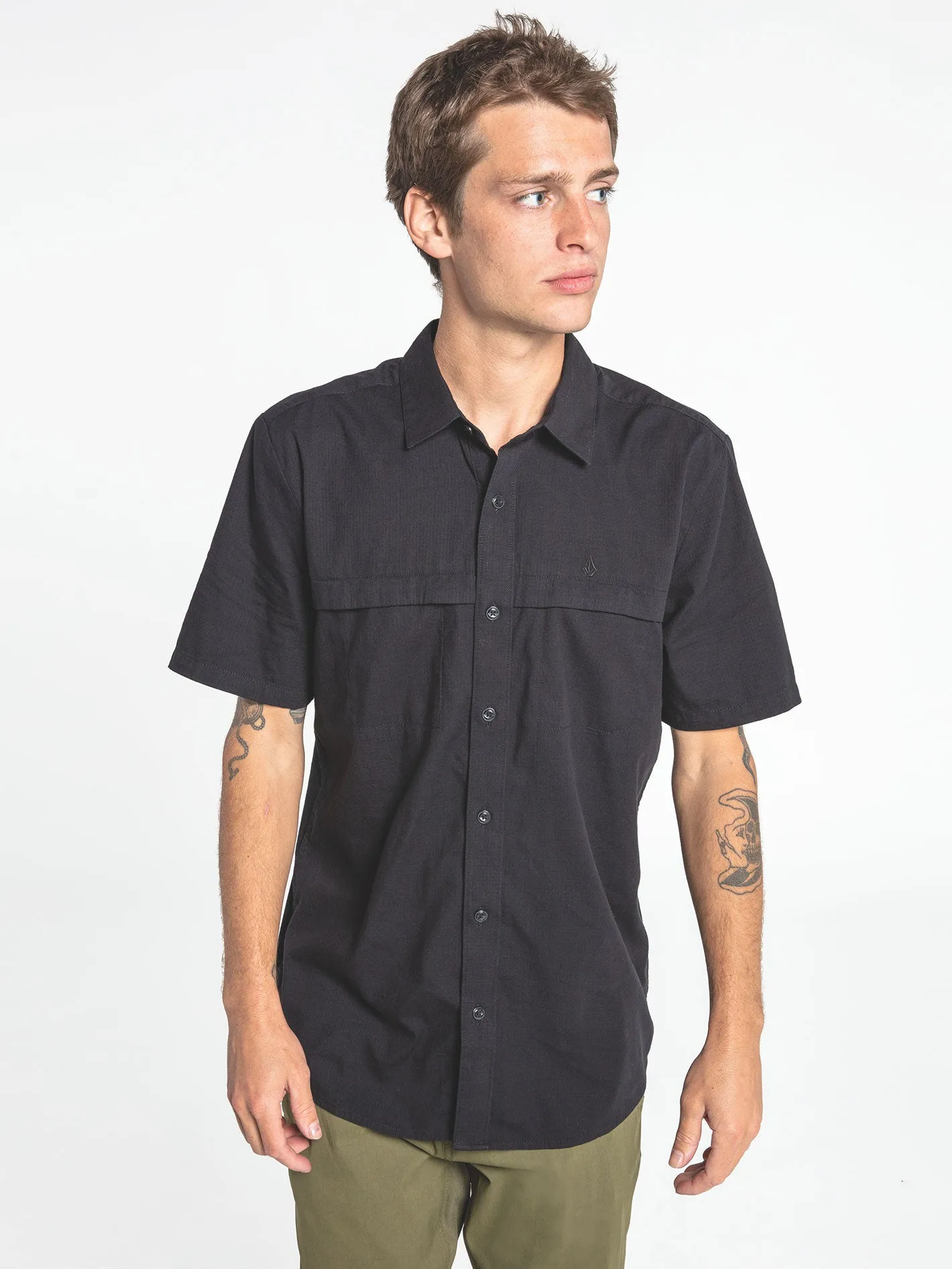 Layne Short Sleeve Shirt - Black sold by Volcom product image thumbnail 4