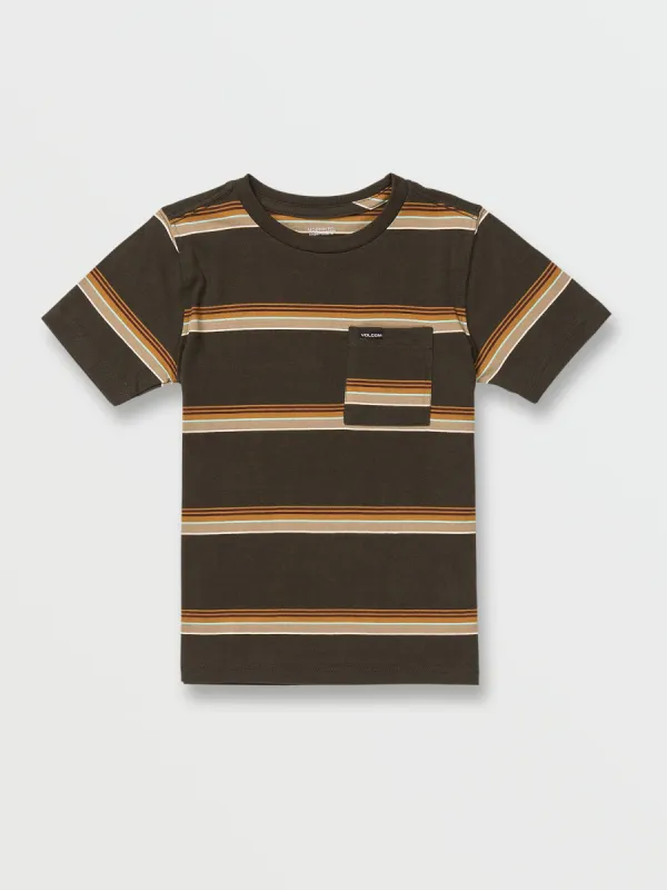 Little Boys Outstoned Crew Short Sleeve Shirt - Rinsed Black sold by Volcom