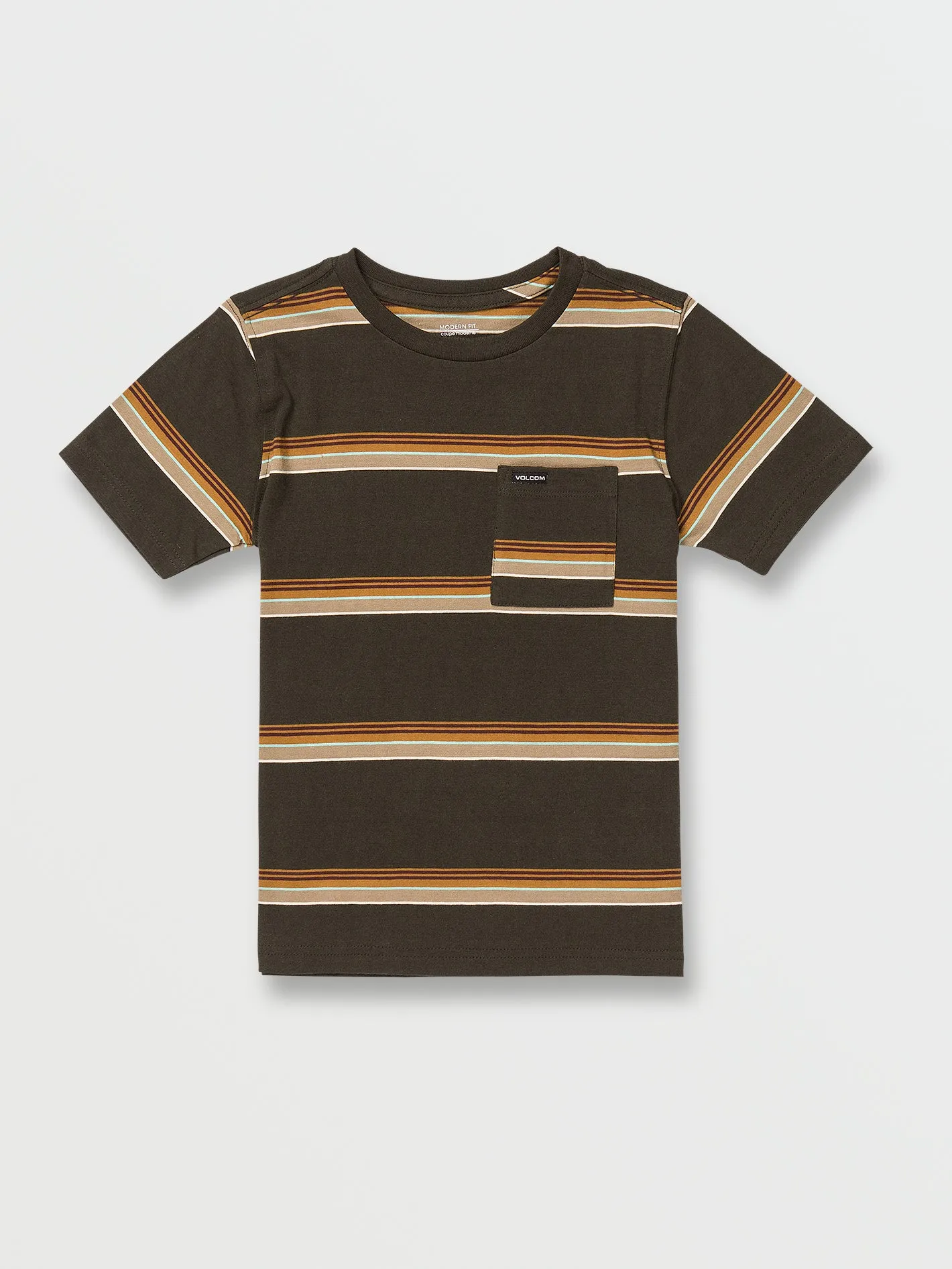 Little Boys Outstoned Crew Short Sleeve Shirt - Rinsed Black sold by Volcom