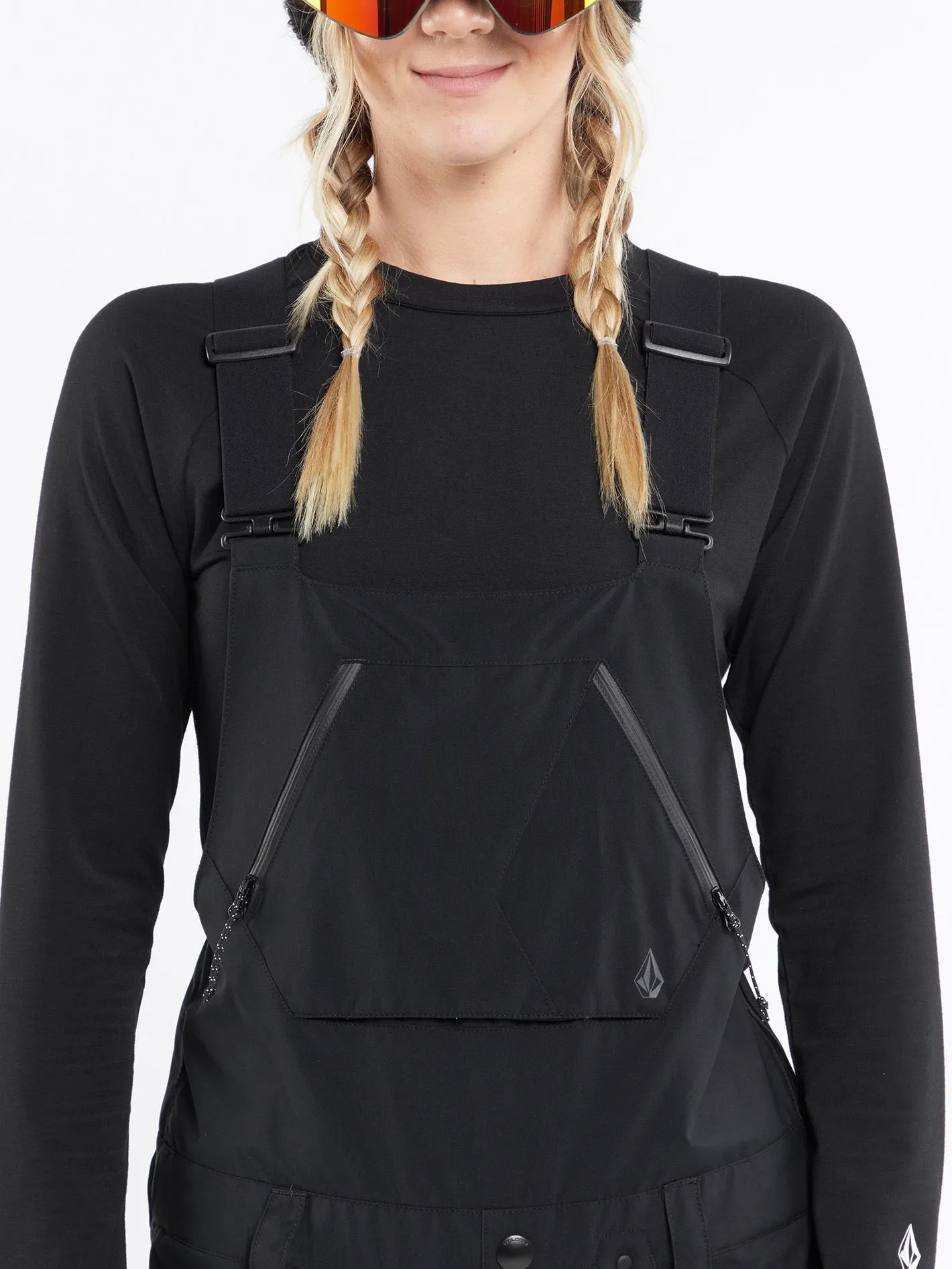 Womens Elm Stretch Gore Bib Overalls - Black sold by Volcom product image thumbnail 4