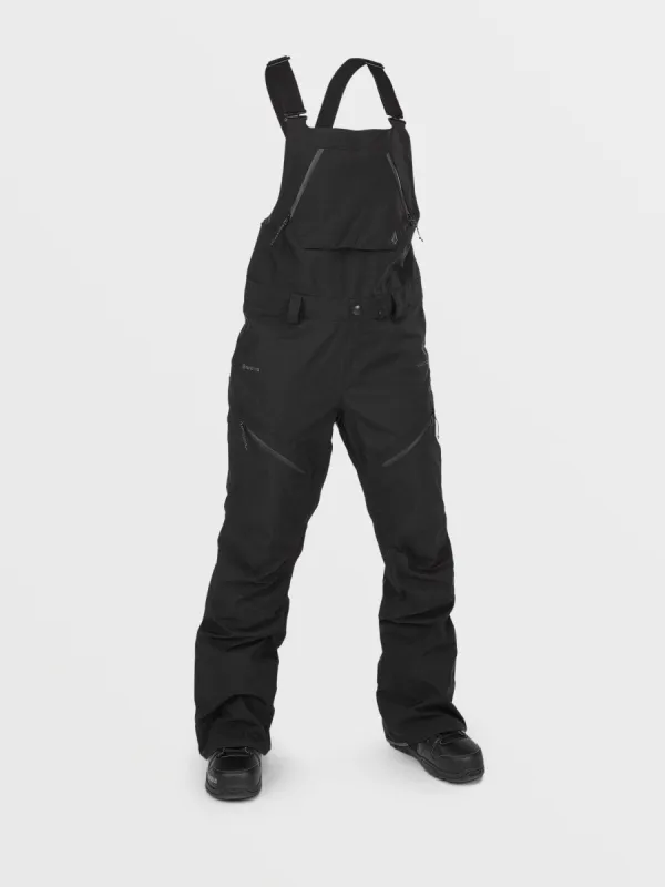 Womens Elm Stretch Gore Bib Overalls - Black sold by Volcom