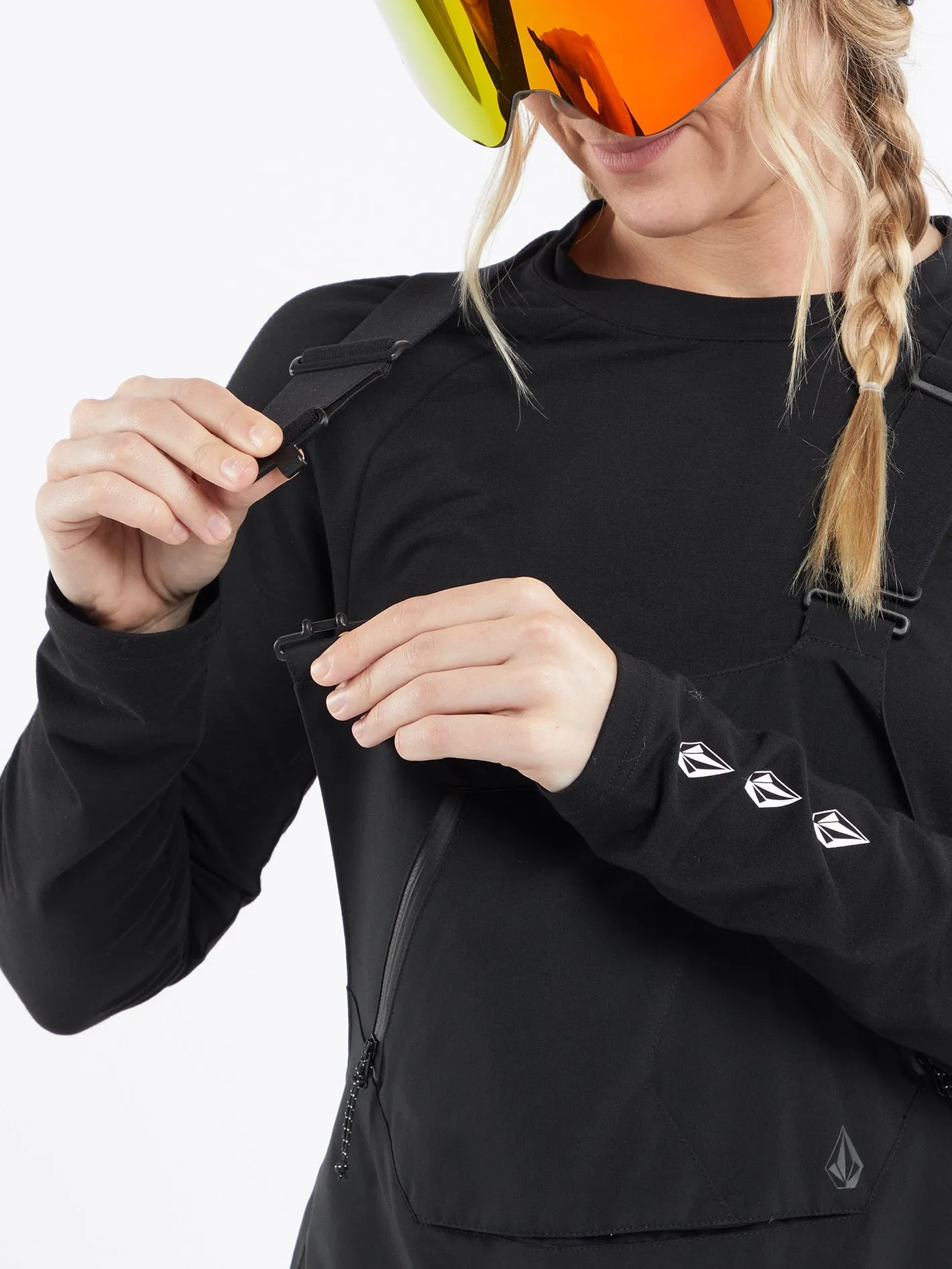 Womens Elm Stretch Gore Bib Overalls - Black sold by Volcom product image thumbnail 5